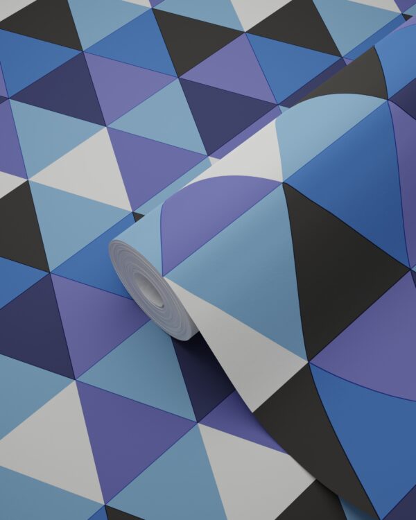 Origin Wallcoverings tapeet graafilised kolmnurgad - sinine
