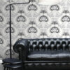 Origin Wallcoverings tapeet art nouveau lillemotiiv - must ja hall