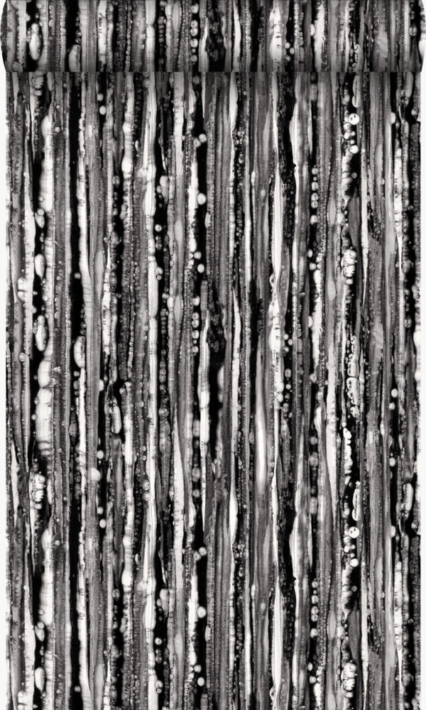 Origin Wallcoverings tapeediribad - must ja valge