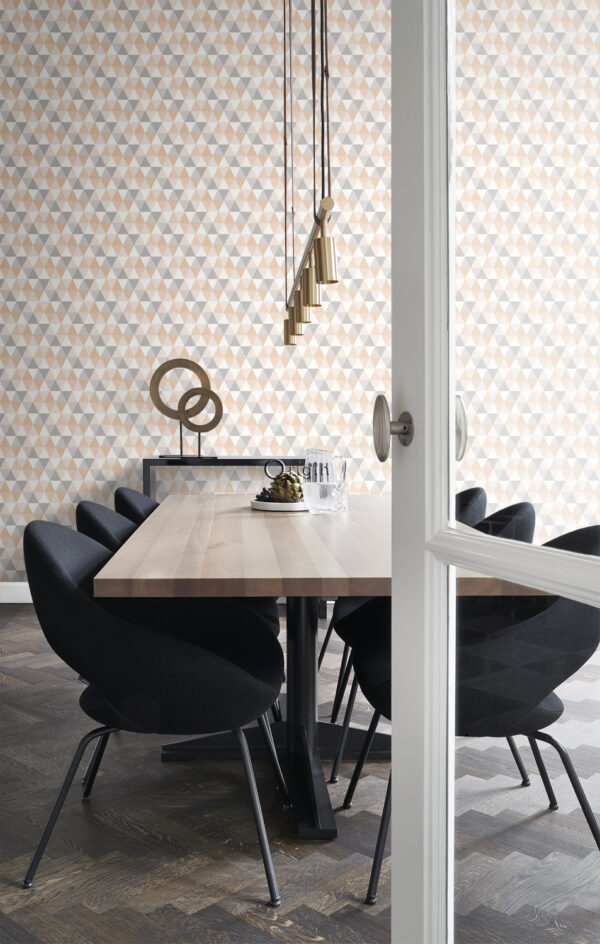 Origin Wallcoverings tapeet graafilised kolmnurgad - beež
