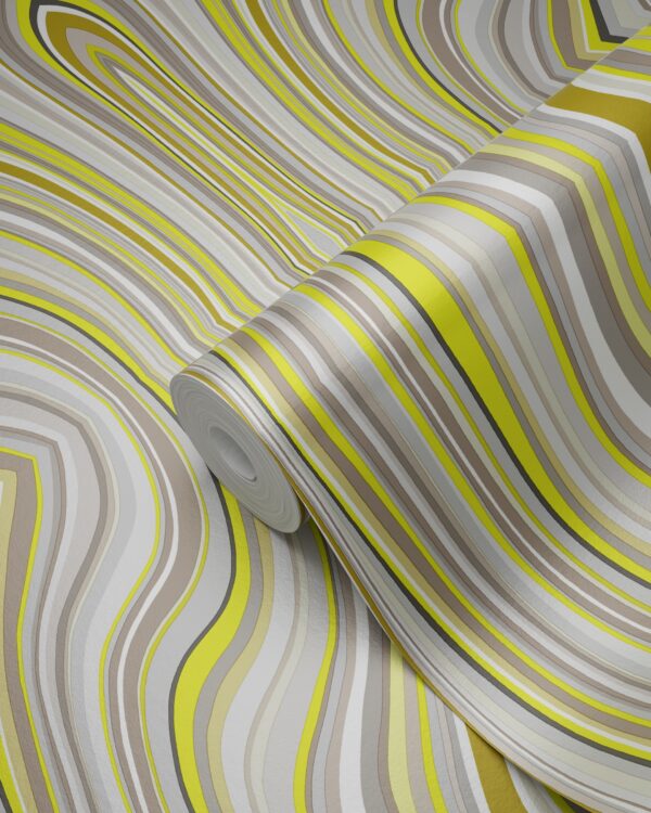 Origin Wallcoverings tapeet graafilised jooned - sinepikollane