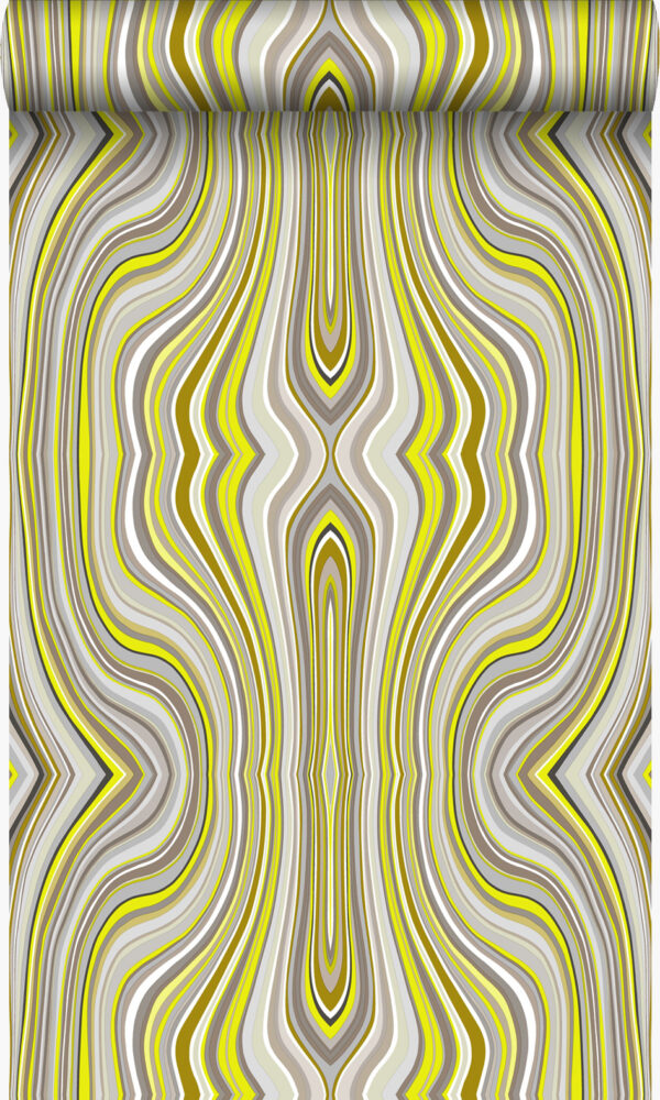 Origin Wallcoverings tapeet graafilised jooned - sinepikollane