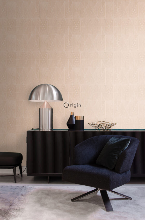 Origin Wallcoverings tapeet graafiline vorm läikiv pronks