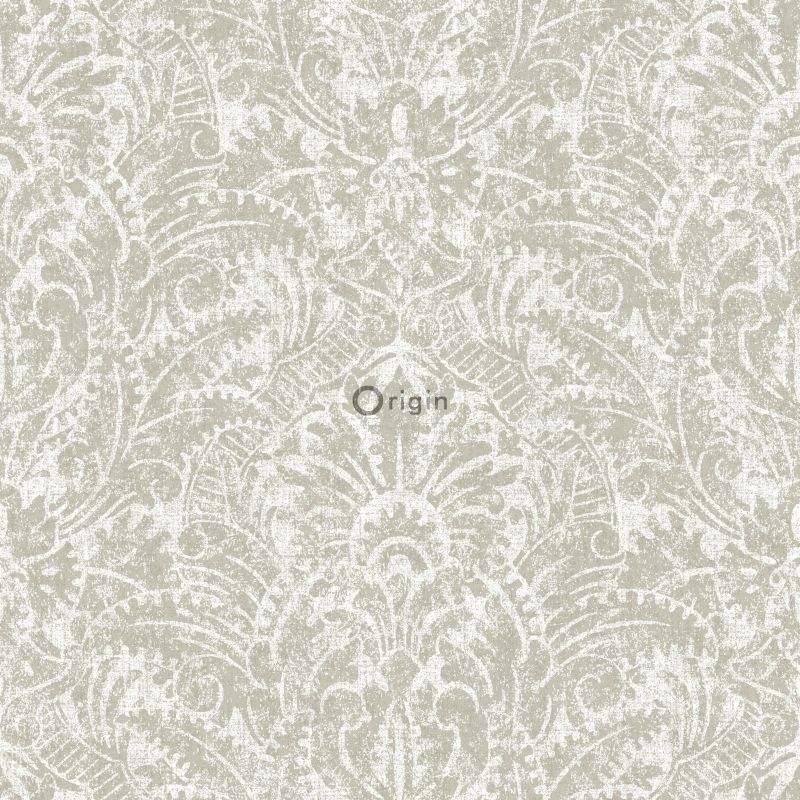 Origin Wallcoverings tapeet ornament hirvekujulise mustriga - beež