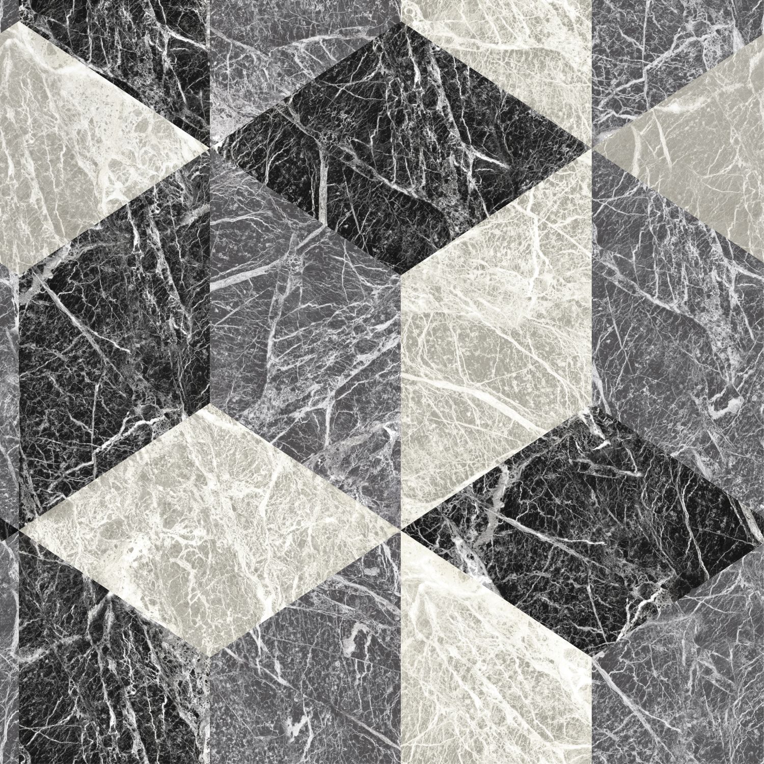 Origin Wallcoverings tapeet 3D marmorimotiiv - must ja hall