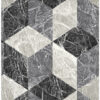 Origin Wallcoverings tapeet 3D marmorimotiiv - must ja hall