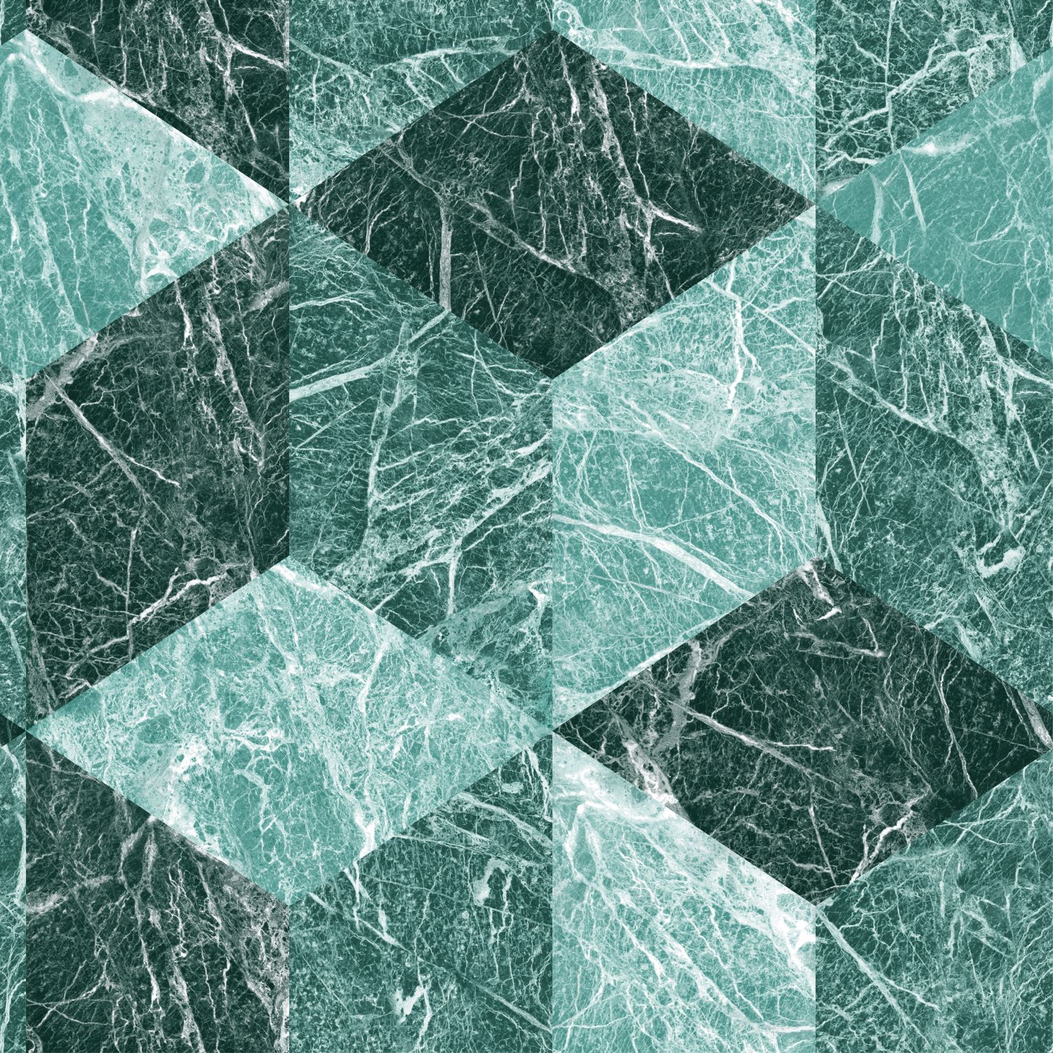 Origin Wallcoverings 3D marmorimotiiv tapeet - smaragdroheline