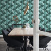 Origin Wallcoverings 3D marmorimotiiv tapeet - smaragdroheline