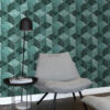 Origin Wallcoverings 3D marmorimotiiv tapeet - smaragdroheline