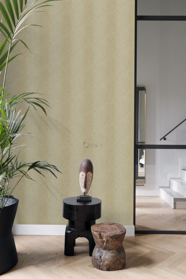 Origin Wallcoverings tapeet madu nahk - läikiv pronks
