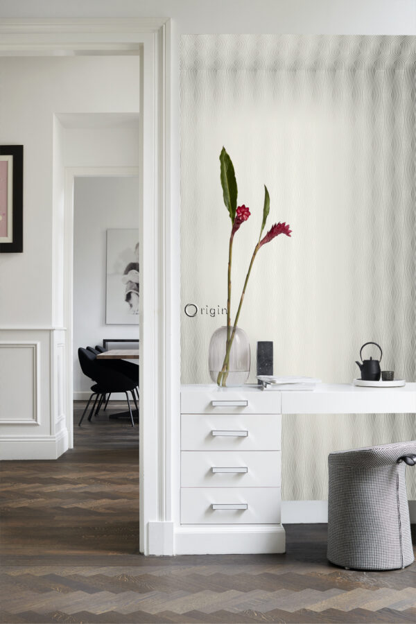 Origin Wallcoverings tapeet graafiline trükk läikiv beež
