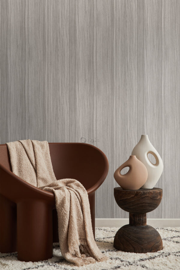 Origin Wallcoverings tapeediribad - läikiv helelilla ja hall