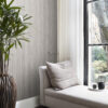 Origin Wallcoverings tapeediribad - läikiv helelilla ja hall