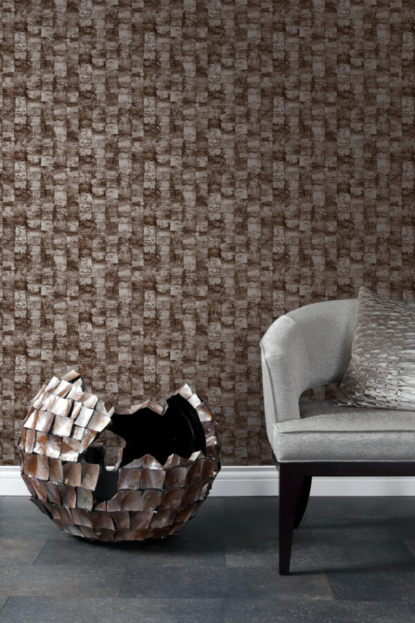 Origin Wallcoverings tekstuuriga tapeet - tumepruun