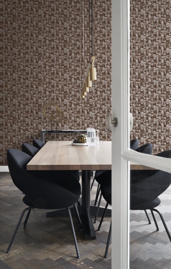Origin Wallcoverings tekstuuriga tapeet - tumepruun