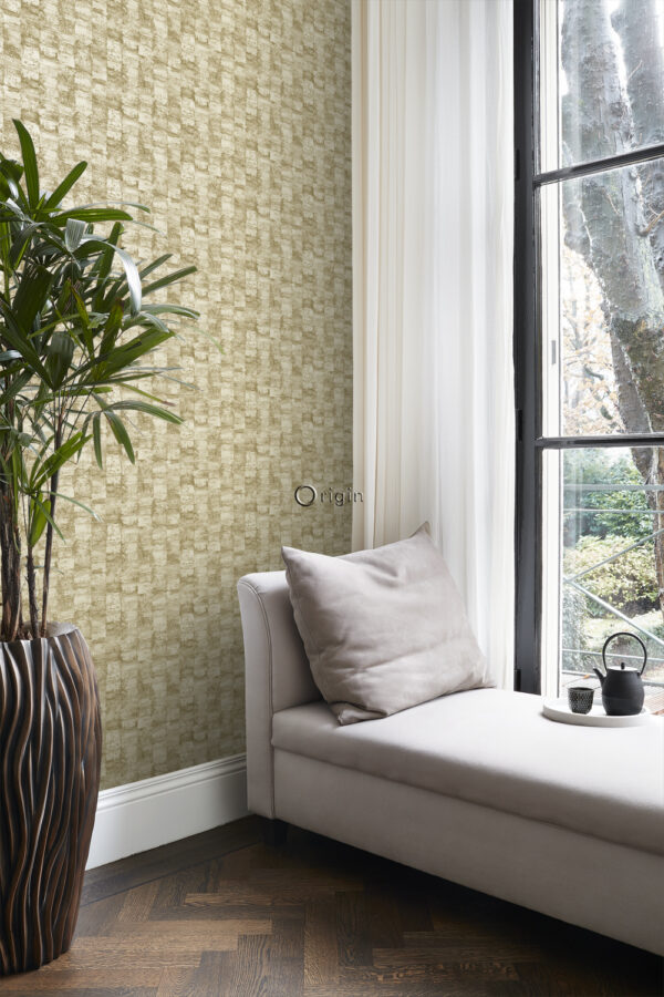 Origin Wallcoverings tapeet tekstuuriga - khaki roheline