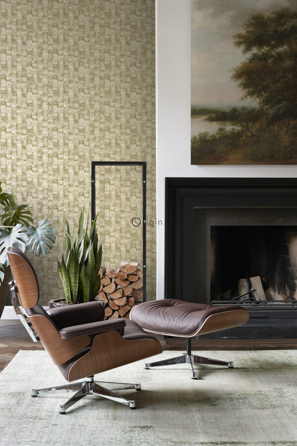 Origin Wallcoverings tapeet tekstuuriga - khaki roheline