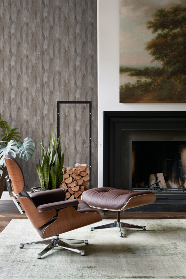 Origin Wallcoverings lehtede tapeet - tume taupe