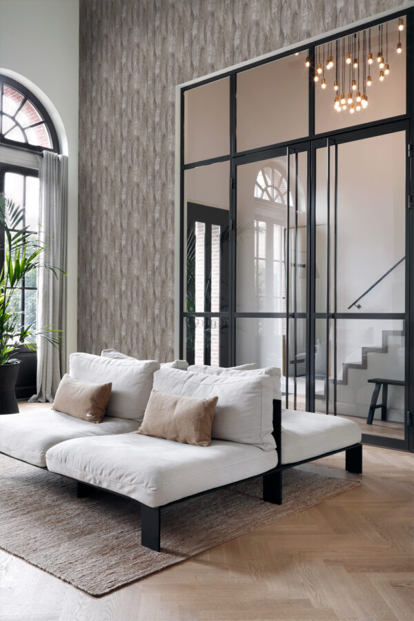Origin Wallcoverings lehtede tapeet - tume taupe
