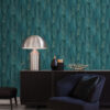 Origin Wallcoverings lehtede tapeet - türkiissinine
