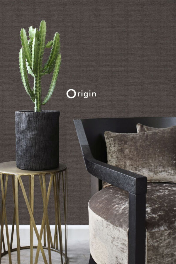 Origin Wallcoverings tapeet lina tekstuur - tume taupe