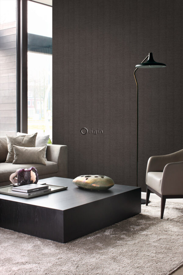 Origin Wallcoverings tapeet lina tekstuur - tume taupe