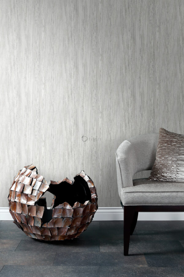 Origin Wallcoverings tapeet puidumuster tume elevandiluuvalge