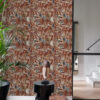 347420_w37_3 Origin Wallcoverings tapeet figuuriline disain roostepruun