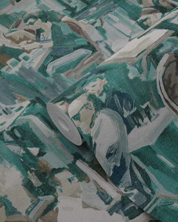Origin Wallcoverings figuuriline tapeet - smaragdroheline