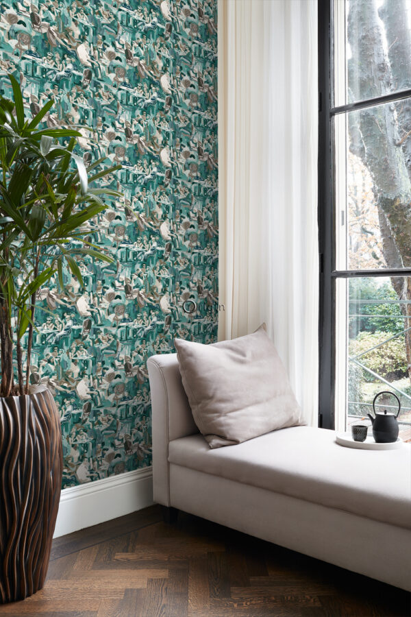 Origin Wallcoverings figuuriline tapeet - smaragdroheline