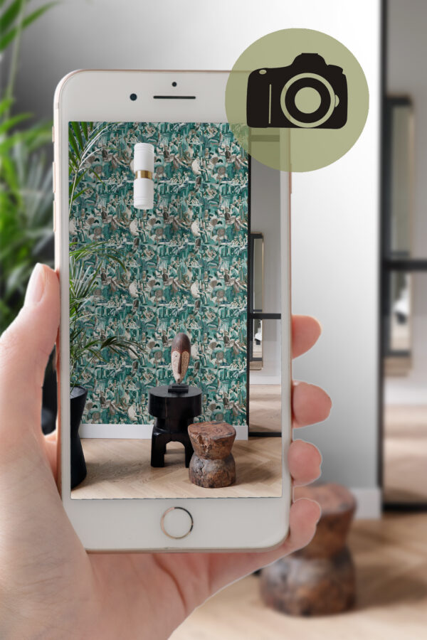 Origin Wallcoverings figuuriline tapeet - smaragdroheline