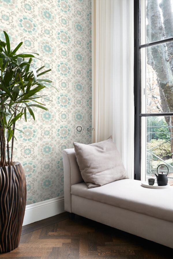 Origin Wallcoverings tapeet suzani lilled - celadonroheline