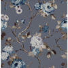 Origin Wallcoverings tapeet lilled vintage sinine ja hallikaspruun