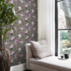 Origin Wallcoverings lillemotiiv tapeet - taupe ja lilla