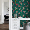 Origin Wallcoverings tapeet lilled - smaragdroheline