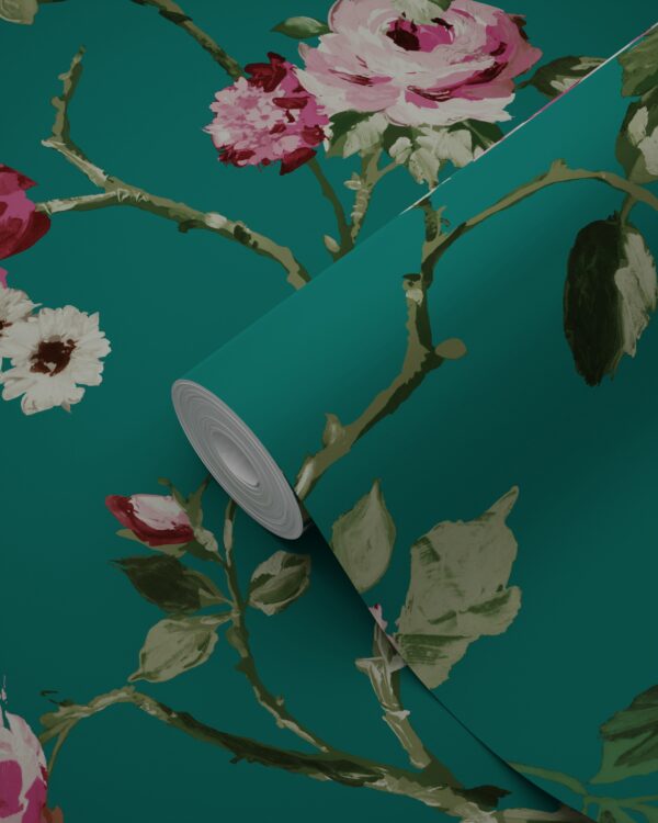 Origin Wallcoverings tapeet lilled - smaragdroheline