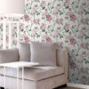Origin Wallcoverings lillemotiiv tapeet - valgekirju ja heleroosa ja roheline