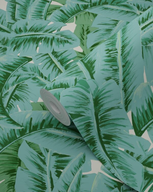 Origin Wallcoverings tapeet palmilehed - roheline