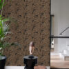 Origin Wallcoverings tapeet palmilehed - roostepruun