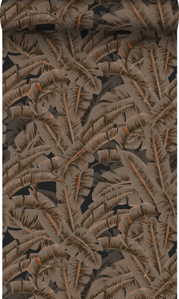 Origin Wallcoverings tapeet palmilehed - roostepruun