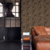 Origin Wallcoverings tapeet palmilehed - roostepruun