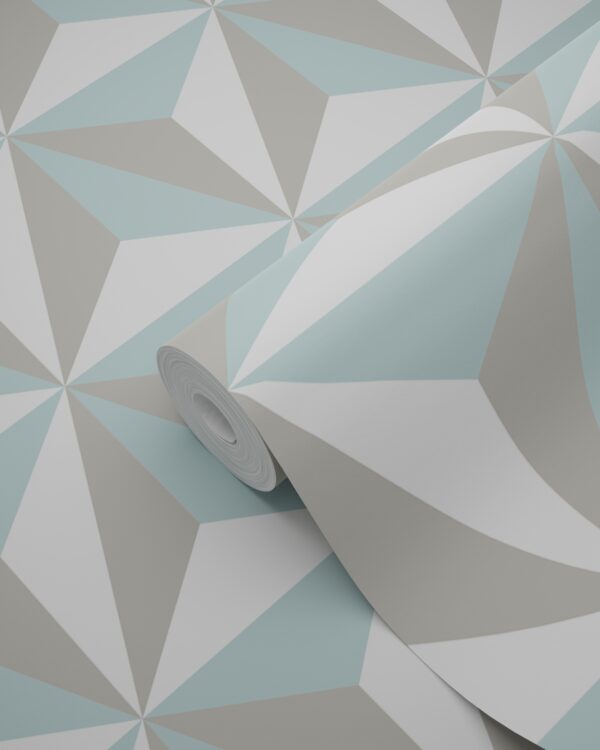 347446_d Origin Wallcoverings tapeet graafiline 3D seladonroheline