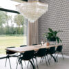 Origin Wallcoverings tapeet graafiline 3D vintage sinine ja hallikaspruun