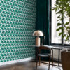 Origin Wallcoverings tapeet graafiline 3D smaragdroheline
