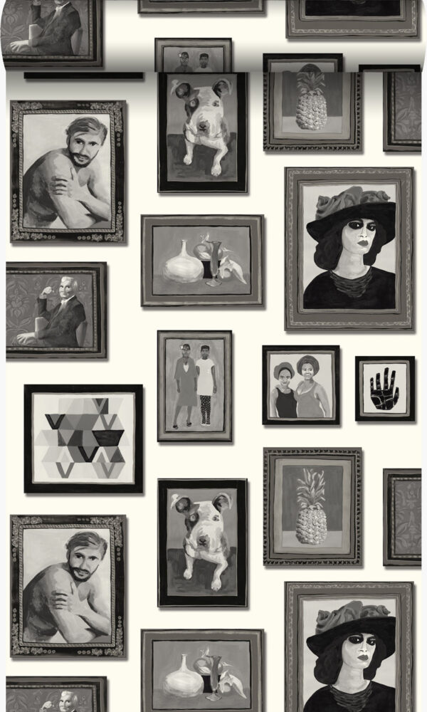 Origin Wallcoverings tapeet maalid mustvalge