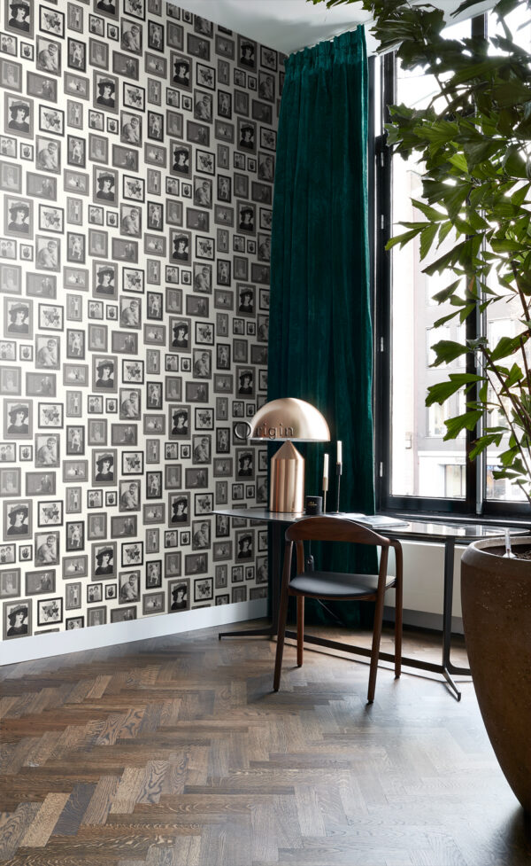 Origin Wallcoverings tapeet maalid mustvalge
