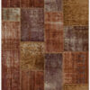 Origin Wallcoverings tapeet patchwork kilim - roostepruun