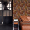 Origin Wallcoverings tapeet patchwork kilim - roostepruun