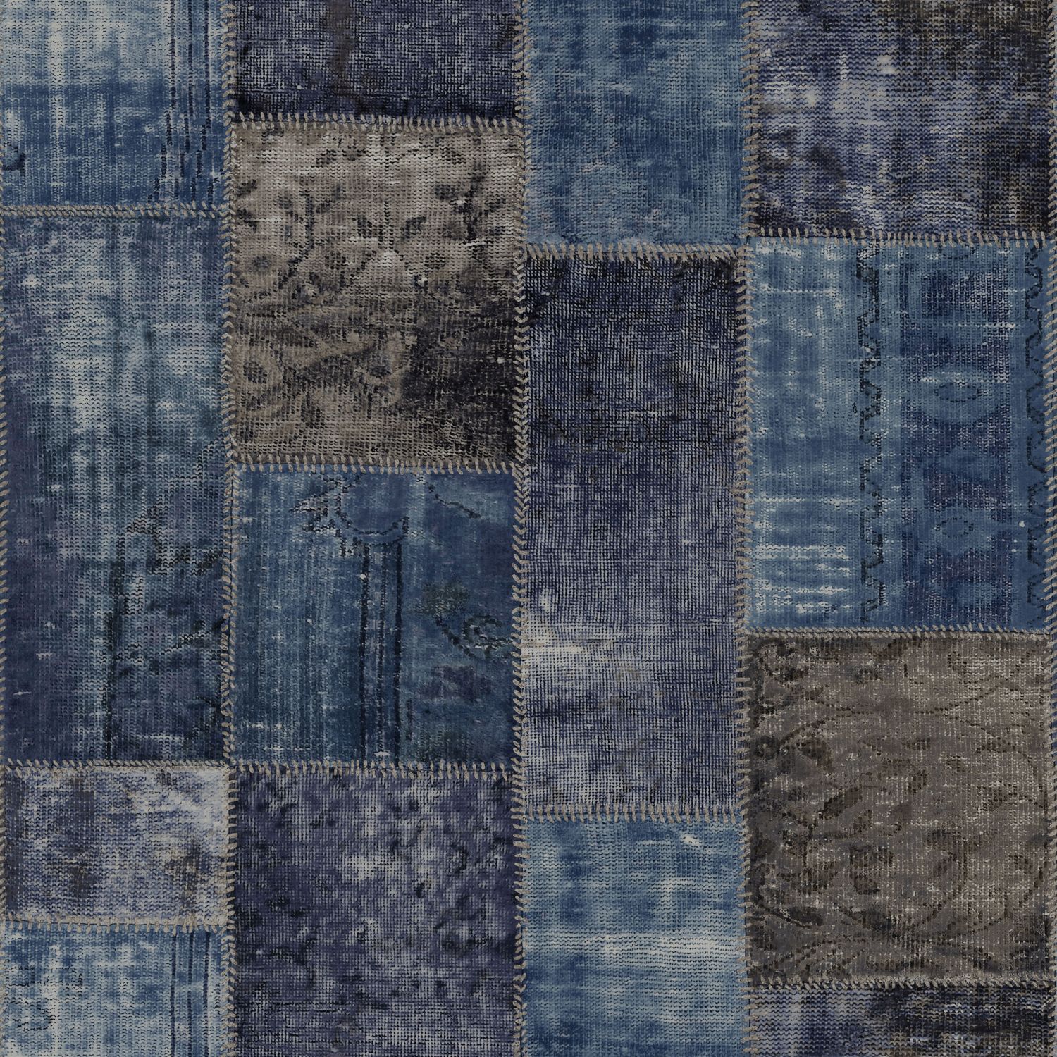 Origin Wallcoverings tapeet patchwork kilim - taupe ja sinine