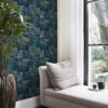 Origin Wallcoverings tapeet patchwork kilim - smaragdroheline